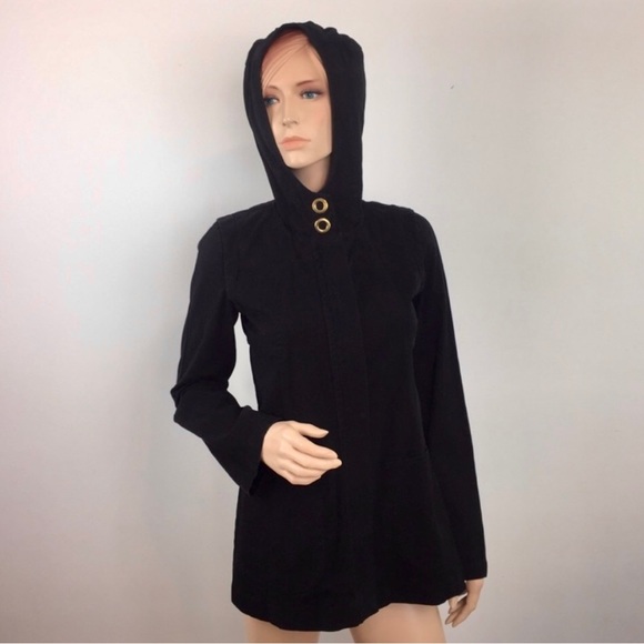 🖤 Tulle Retro Jacket 🖤 Mod Black Zip-up Hoodie Sz: XS - Picture 3 of 6